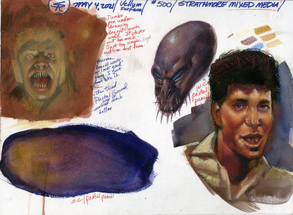 Scary Faces Study - Steve Rude Art