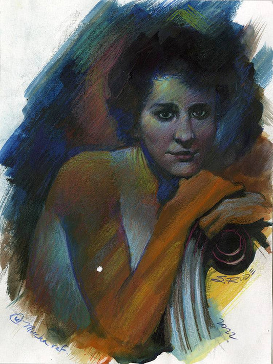 Mucha Study Woman in Chair 2022 - Steve Rude Art