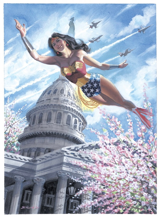 Wonder Woman over DC 8½ x 11 Print