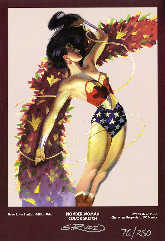 Wonder Woman 13 x 19 Signed, Numbered, LE Print – Steve Rude Art
